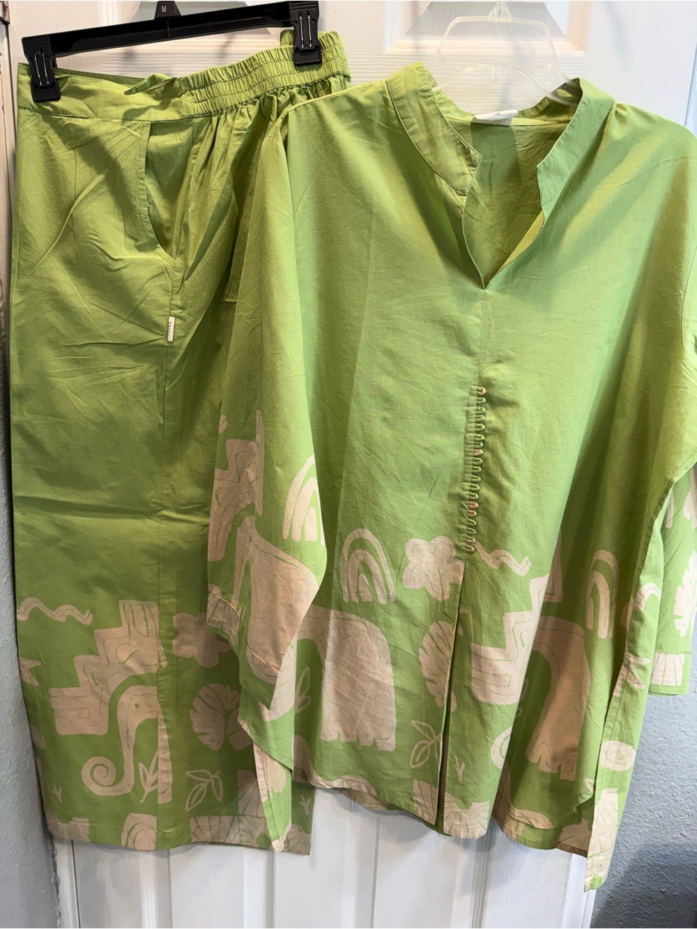 JISORA Abstract Print coord set in 100% organic cotton